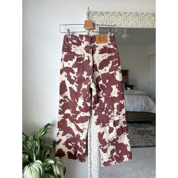 BDG Urban Outfitters High and Wide Cow Print Jeans - Picture 9 of 10